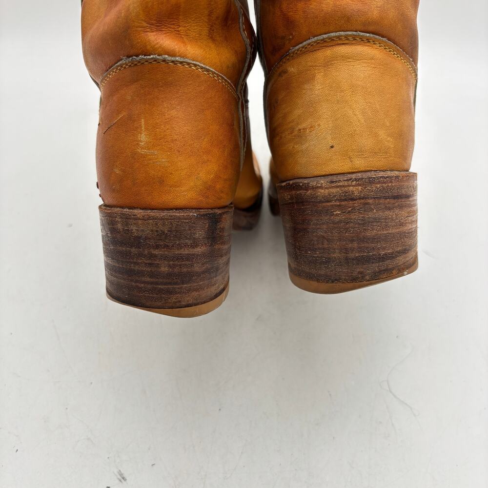 Vintage 70s Frye Black Label Campus 16" Leather Cowboy Western Boots Women's 8B - Picture 15 of 16